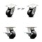 Service Caster 4 Inch Kingpinless Glass Filled Nylon Wheel Caster Swivel Locks 2 Brakes, 2PK SCC-KP30S420-GFNR-BSL-2-SLB-2 - alternate 1